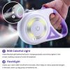 Retractable Extendable Dog Walking Leash with Flashlight Light, Waste Bag Dispenser