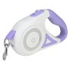 Retractable Extendable Dog Walking Leash with Flashlight Light, Waste Bag Dispenser