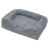 Pet Dog Bed Soft Warm Plush Removable Washable Cover Waterproof For Small Medium