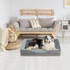 Pet Dog Bed Soft Warm Plush Removable Washable Cover Waterproof For Small Medium
