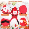 Costume Red for Dog Riding Santa Claus with Bell Clothes New Year Outfit Dress Up