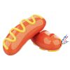 Sausage Dog Chew Toothbrush Squeaky Interactive Toy for Small Medium Large