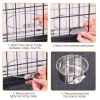 Stainless Steel Dog Bowl Pets Hanging Food Detachable Cage Bowl