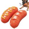Sausage Dog Chew Toothbrush Squeaky Interactive Toy for Small Medium Large