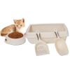 Pet Supplies Set Dog Litter with Feeder Bowl and Litter Scoop