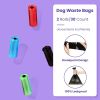 Retractable Extendable Dog Walking Leash with Flashlight Light, Waste Bag Dispenser