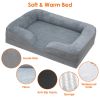 Pet Dog Bed Soft Warm Plush Removable Washable Cover Waterproof For Small Medium