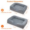 Pet Dog Bed Soft Warm Plush Removable Washable Cover Waterproof For Small Medium