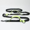 Hands Free Leash for Medium and Large Dogs - Dual Handle Waist Leash with Reflective Bungee