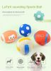 Squeaky Dog Toys; Rubber Dog Balls; for Small Medium Dogs